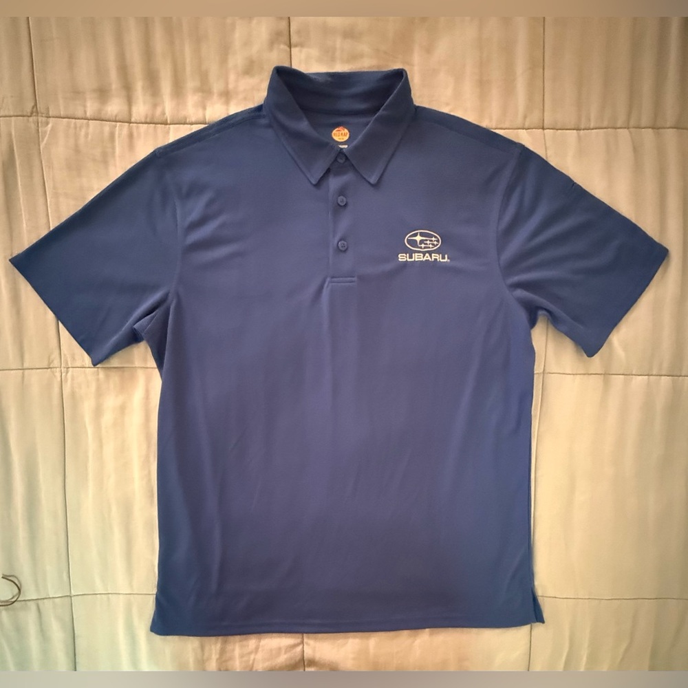 Men’s Blue Large Subaru Polo. Never Worn.